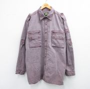 XL★古着 カベラス 長袖 ワーク シャツ メンズ 00年代 00s 大きいサイズ ロング丈 コットン エンジ系 【spe】 25sep19 中古 トップス