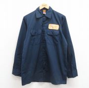 XL★古着 ビッグベン BIG BEN 長袖 ワーク シャツ メンズ 90年代 90s DEKALB USA製 紺 ネイビー 【spe】 25oct23 中古 トップス