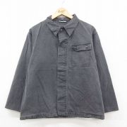 L★古着 長袖 ミリタリー シャツ メンズ 80年代 80s ドイツ軍 黒 ブラック 【spe】 25oct31 中古 トップス