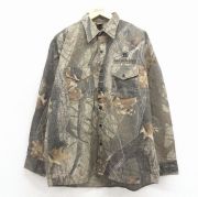 XL★古着 長袖 ハンティング シャツ メンズ 90年代 90s B リアルツリー コットン USA製 ベージュ他 迷彩【spe】 26jan31