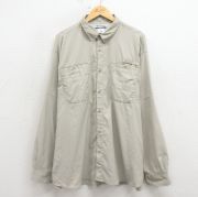XL★古着 コロンビア 長袖 フィッシング シャツ メンズ 00年代 00s リップストップ 大きいサイズ 薄ベージュ【spe】 26mar11