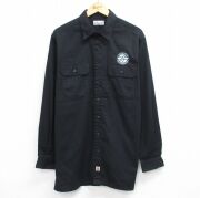 L★古着 カーハート 長袖 ワーク シャツ メンズ MAHWAH ロング丈 黒【spe】 26mar14