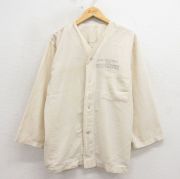 L★古着 長袖 ワーク シャツ メンズ 80年代 80s DICAL 生成り【spe】 26mar18