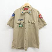 XL★古着 ディッキーズ 半袖 ワーク シャツ メンズ 70年代 70s ROYAL ベージュ【spe】 26jun15