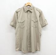 古着通販 L☆古着 半袖 ワーク シャツ メンズ 80年代 80s コカコーラ