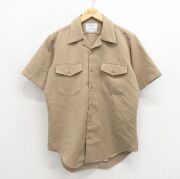 古着通販 L☆古着 半袖 ワーク シャツ メンズ 80年代 80s コカコーラ
