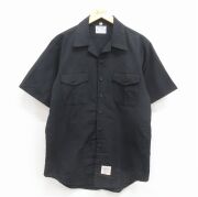 古着通販 M☆古着 ディッキーズ 半袖 ワーク シャツ メンズ レッド