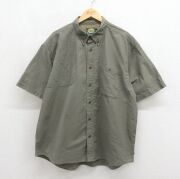 XL★古着 カベラス 半袖 ハンティング シャツ メンズ 00年代 00s 大きいサイズ コットン ボタンダウン カーキ【spe】 26jun24