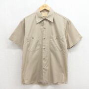 古着通販 L☆古着 半袖 ワーク シャツ メンズ 80年代 80s コカコーラ