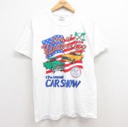 L★古着 ヘインズ Hanes 半袖 ビンテージ Tシャツ メンズ 00年代 00s 車 企業広告 クルーネック 白 ホワイト 【spe】 25jul19 中古