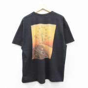 XL★古着 半袖 Tシャツ メンズ 車 クラシックカー インアンドアウトバーガー 大きいサイズ コットン クルーネック 黒 ブラック 【spe】 25aug22 中古