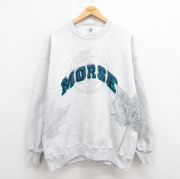 XL★古着 ジャージーズ 長袖 スウェット メンズ 90年代 90s WINONA 大きいサイズ クルーネック USA製 グレー 霜降り 【spe】 25aug08 中古 スエット トレーナー トップス