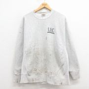 XL★古着 リー Lee 長袖 スウェット メンズ 00年代 00s LEC クルーネック 薄グレー 霜降り 【spe】 25sep04 中古 スエット トレーナー トップス