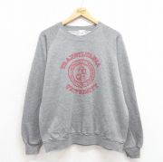 L★古着 ジャージーズ 長袖 スウェット メンズ 80年代 80s トランシルベニア カレッジ ラグラン USA製 グレー 霜降り 【spe】 25sep05 中古 スエット トレーナー トップス