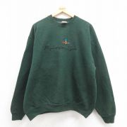 XL★古着 フルーツオブザルーム 長袖 スウェット メンズ 00年代 00s Mohegan Sun 刺繍 クルーネック 緑 グリーン 【spe】 25sep06 中古 スエット トレーナー トップス