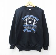 M★古着 長袖 スウェット メンズ 00年代 00s TIMBERWOLVES クルーネック 黒 ブラック 【spe】 25sep10 中古 スエット トレーナー トップス