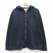 XL★古着 エルエルビーン LLBEAN 長袖 フルジップ スウェット パーカー メンズ 00年代 00s 無地 大きいサイズ 濃紺 ネイビー 【spe】 25sep10 中古 スエット トレーナー トップス