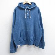 XL★古着 ラルフローレン Ralph Lauren 長袖 ブランド トップス パーカー メンズ 90年代 90s 無地 コットン 紺 ネイビー 【spe】 25sep12 中古 スエット トレーナー