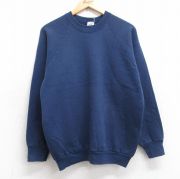 M★古着 フルーツオブザルーム 長袖 スウェット メンズ 80年代 80s 無地 ラグラン クルーネック USA製 紺 ネイビー 【spe】 25sep16 中古 スエット トレーナー トップス