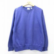 XL★古着 ギャップ GAP 長袖 スウェット メンズ 00年代 00s 無地 クルーネック 紫系 パープル 【spe】 25sep17 中古 スエット トレーナー トップス