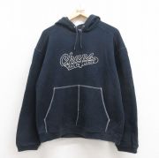 L★古着 ラルフローレン Ralph Lauren チャップス 長袖 ブランド スウェット パーカー メンズ 90年代 90s ビッグロゴ 刺繍 紺 ネイビー 【spe】 25sep17 中古 スエット トレーナー トップス