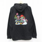 XL★古着 長袖 スウェット パーカー メンズ 車 ミンスター 大きいサイズ 黒 ブラック 【spe】 25sep20 中古 スエット トレーナー トップス