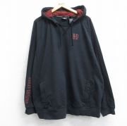 XL★古着 ハーレーダビッドソン Harley Davidson 長袖 スウェット メンズ ワンポイントロゴ ラグラン 大きいサイズ 黒 ブラック 【spe】 25sep22 中古 スエット トレーナー トップス