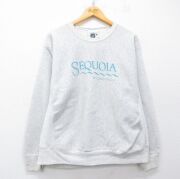 XL★古着 リー Lee 長袖 スウェット メンズ 90年代 90s SEQUOIA クルーネック USA製 薄グレー 霜降り【spe】 26mar25