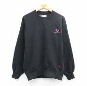 M★古着 ラッセル 長袖 スウェット メンズ 90年代 90s SANNCOR クルーネック USA製 黒【spe】 26mar25