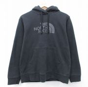 XL★古着 ノースフェイス 長袖 スウェット パーカー メンズ 00年代 00s ビッグロゴ 黒【spe】 26mar27