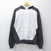 M★古着 チャンピオン champion 長袖 スウェット パーカー メンズ 無地 ツートンカラー 白他【spe】 26mar28