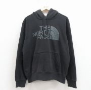 L★古着 ノースフェイス 長袖 スウェット パーカー メンズ ビッグロゴ 黒【spe】 26mar30