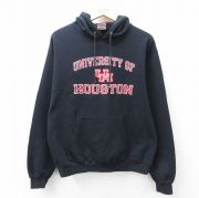 M★古着 チャンピオン champion 長袖 スウェット パーカー メンズ 00年代 00s HOUSTON 黒【spe】 26apr01