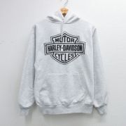 M★古着 ジャージーズ 長袖 スウェット パーカー メンズ 90年代 90s ハーレーダビッドソン USA製 グレー 霜降り【spe】 26may18