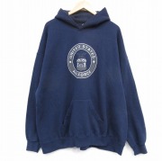XL★古着 長袖 スウェット パーカー メンズ 00年代 00s ミリタリー USAF リフレクター大きいサイズ クルーネック 紺 ネイビー 【spe】 25oct01 中古 スエット トレーナー トップス