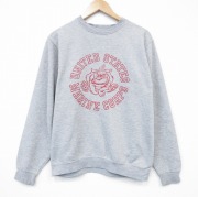 M★古着 長袖 スウェット メンズ 00年代 00s ミリタリー USMC 両面プリント クルーネック グレー 霜降り 【spe】 25oct03 中古 スエット トレーナー トップス