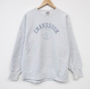 L★古着 リー Lee 長袖 スウェット メンズ 00年代 00s CRANBROOK クルーネック 薄グレー 霜降り 【spe】 25oct30 中古 スエット トレーナー トップス