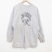 XL★古着 長袖 スウェット メンズ 80年代 80s プロヴィデンス クルーネック USA製 グレー 霜降り 【spe】 25oct21 中古 スエット トレーナー トップス