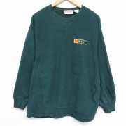 L★古着 Wear Guard 長袖 スウェット メンズ 00年代 00s MID コットン クルーネック 濃緑 グリーン 【spe】 25oct27 中古 スエット トレーナー トップス