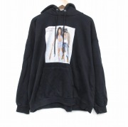 XL★古着 ヘインズ 長袖 ピップホップ ラップ スウェット パーカー メンズ 00年代 00s D Mitch 大きいサイズ 黒【spe】 25nov18