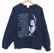 L★古着 長袖 スウェット メンズ ゲームオブスローンズ クルーネック 紺【spe】 25nov15