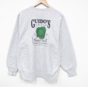 L★古着 リー Lee 長袖 スウェット メンズ 90年代 90s フレッシュ クルーネック USA製 薄グレー 霜降り【spe】 25nov19