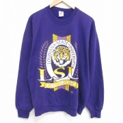 XL★古着 ジャージーズ 長袖 スウェット メンズ 90年代 90s トラ クルーネック USA製 紫【spe】 25dec06