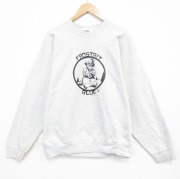 XL★古着 フルーツオブザルーム 長袖 スウェット メンズ 90年代 90s 雪ダルマ クルーネック USA製 薄グレー 霜降り【spe】 25dec11
