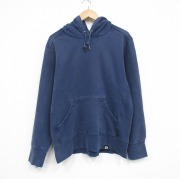 L★古着 AMERICAN GIANT 長袖 スウェット パーカー メンズ 無地 コットン USA製 紺【spe】 25dec13