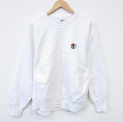 L★古着 リー Lee 長袖 スウェット メンズ 90年代 90s NBC クルーネック USA製 白【spe】 26jan31