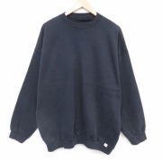 XL★古着 ディスカス 長袖 スウェット メンズ 00年代 00s 無地 大きいサイズ クルーネック 黒【spe】 26feb10