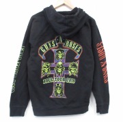 M★古着 長袖 ロック バンド スウェット パーカー メンズ ガンズアンドローゼズ 黒【spe】 26feb19