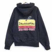 XL★古着 キャンバー 長袖 フルジップ スウェット パーカー メンズ 大きいサイズ USA製 黒 内側サーマル【spe】 26feb21