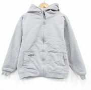 M★古着 Arborwear 長袖 フルジップ スウェット パーカー メンズ ワンポイントロゴ コットン 薄グレー【spe】 26feb26